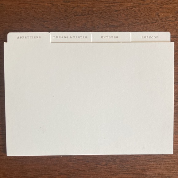 Rifle Paper Co. Blank 4x6” Recipe Cards and Letterpress Dividers - Picture 6 of 8